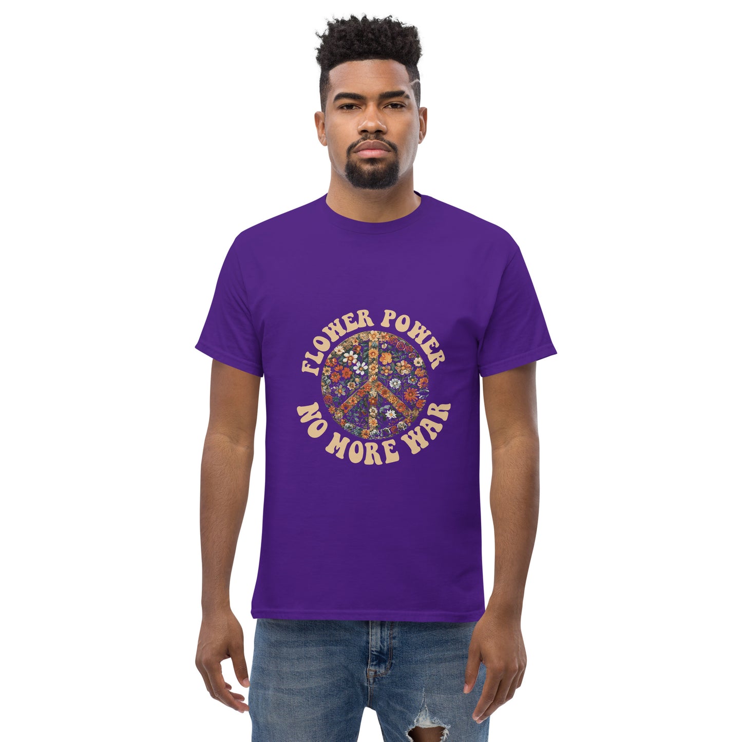 flower power no more war Unisex classic tee