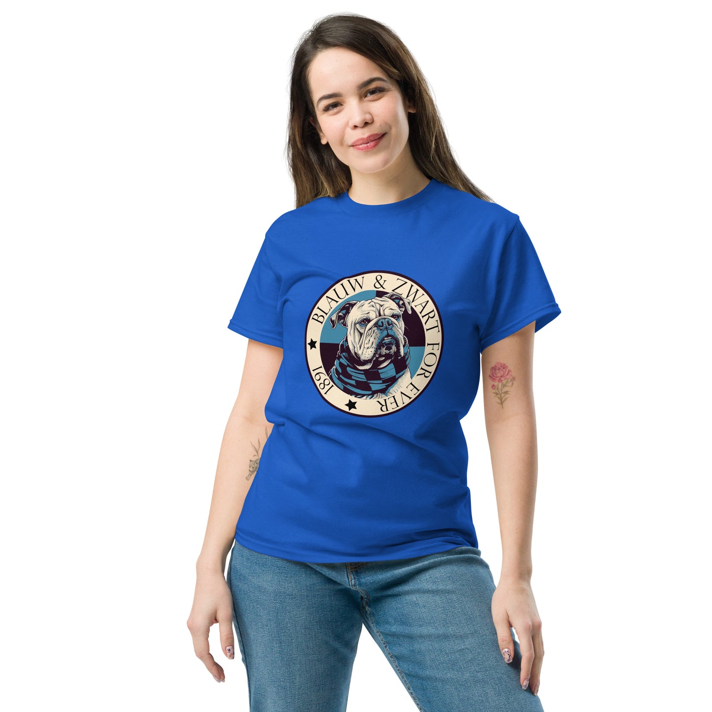 Blauw en zwart for ever Unisex classic tee