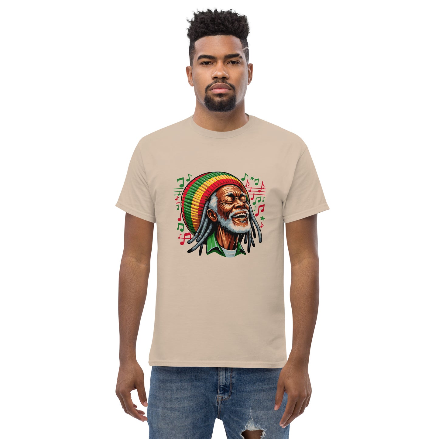 Old Rasta Man Laughing Unisex classic tee