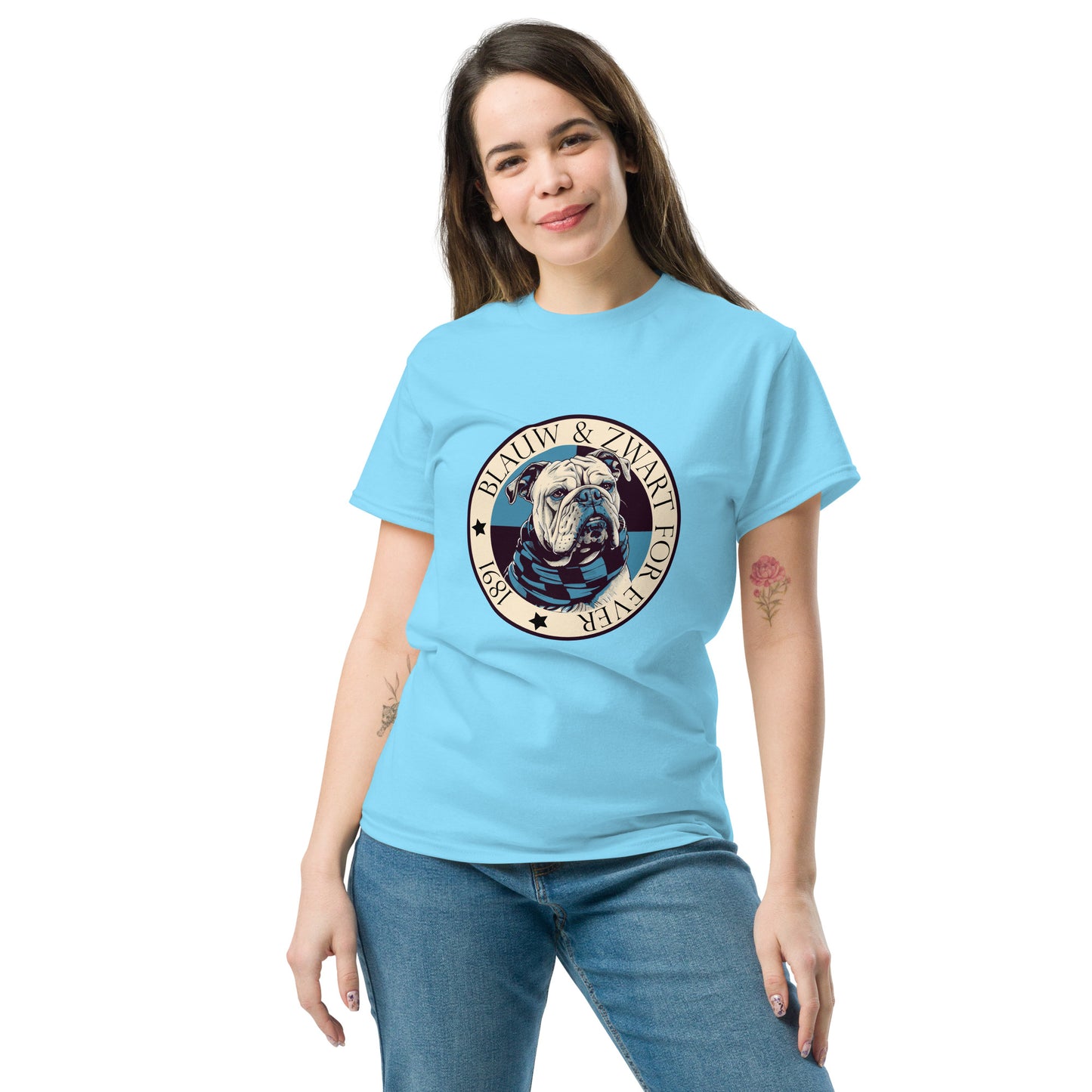 Blauw en zwart for ever Unisex classic tee