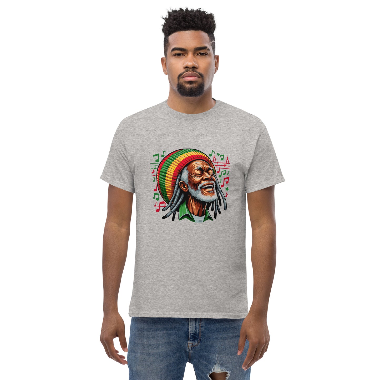 Old Rasta Man Laughing Unisex classic tee