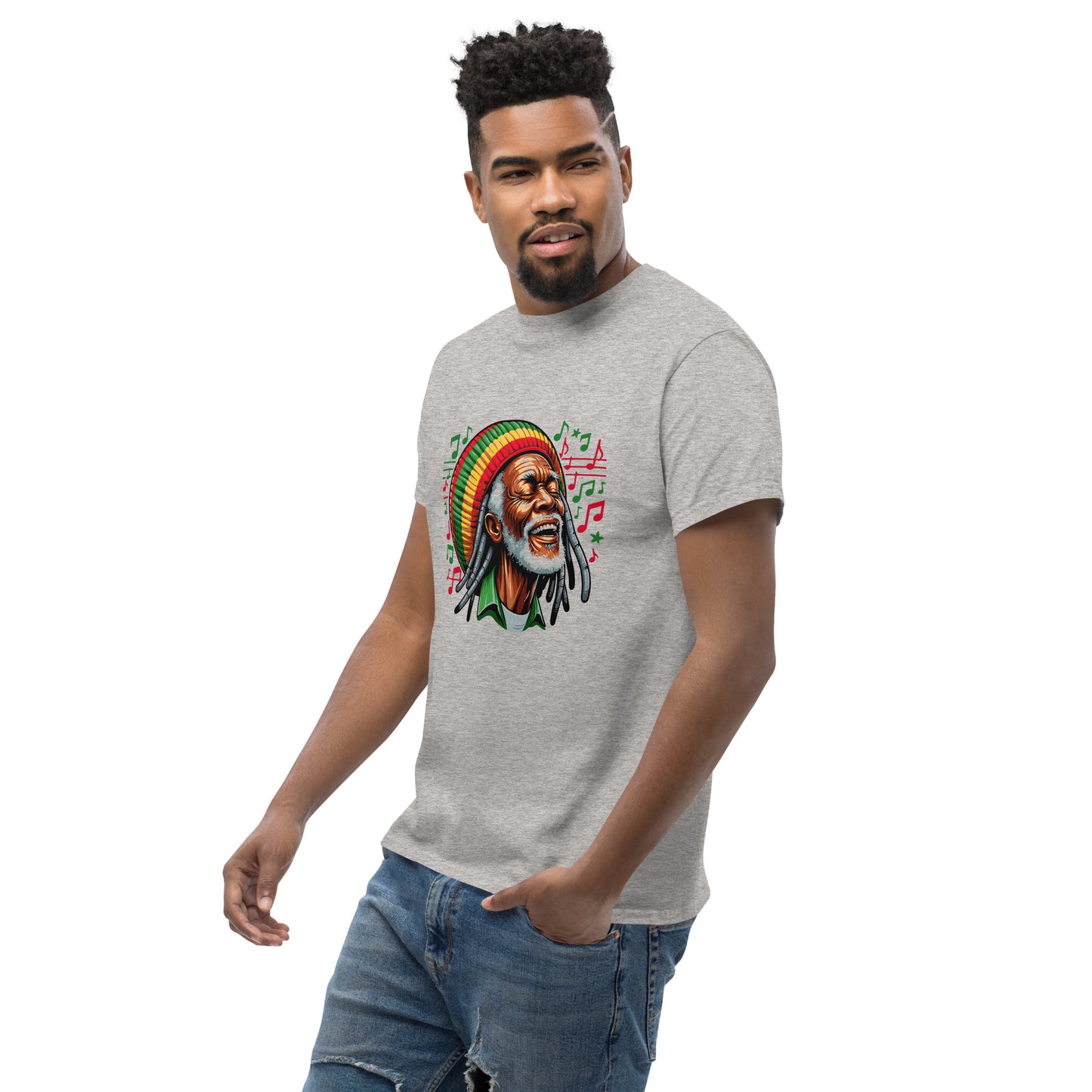 Old Rasta Man Laughing Unisex classic tee