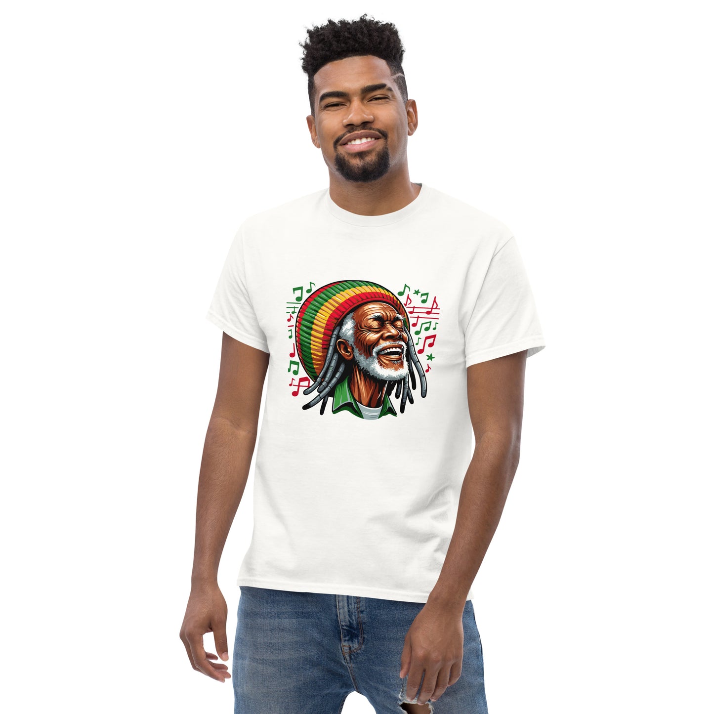 Old Rasta Man Laughing Unisex classic tee