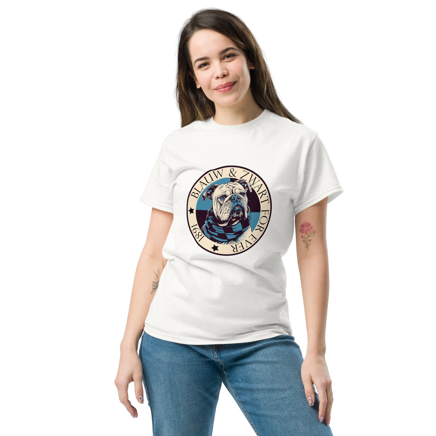 Blauw en zwart for ever Unisex classic tee