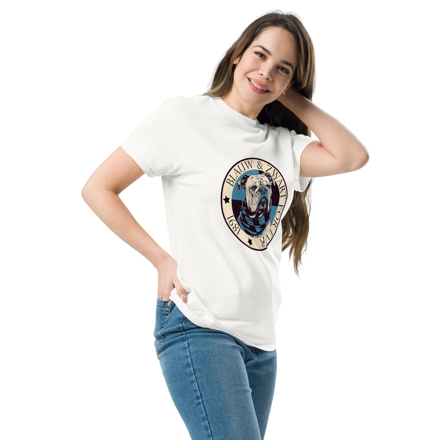 Blauw en zwart for ever Unisex classic tee