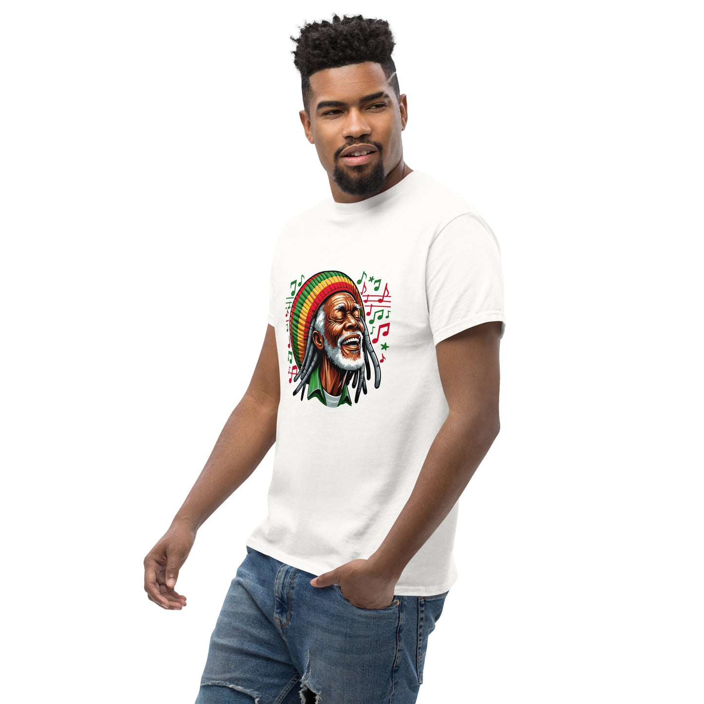 Old Rasta Man Laughing Unisex classic tee