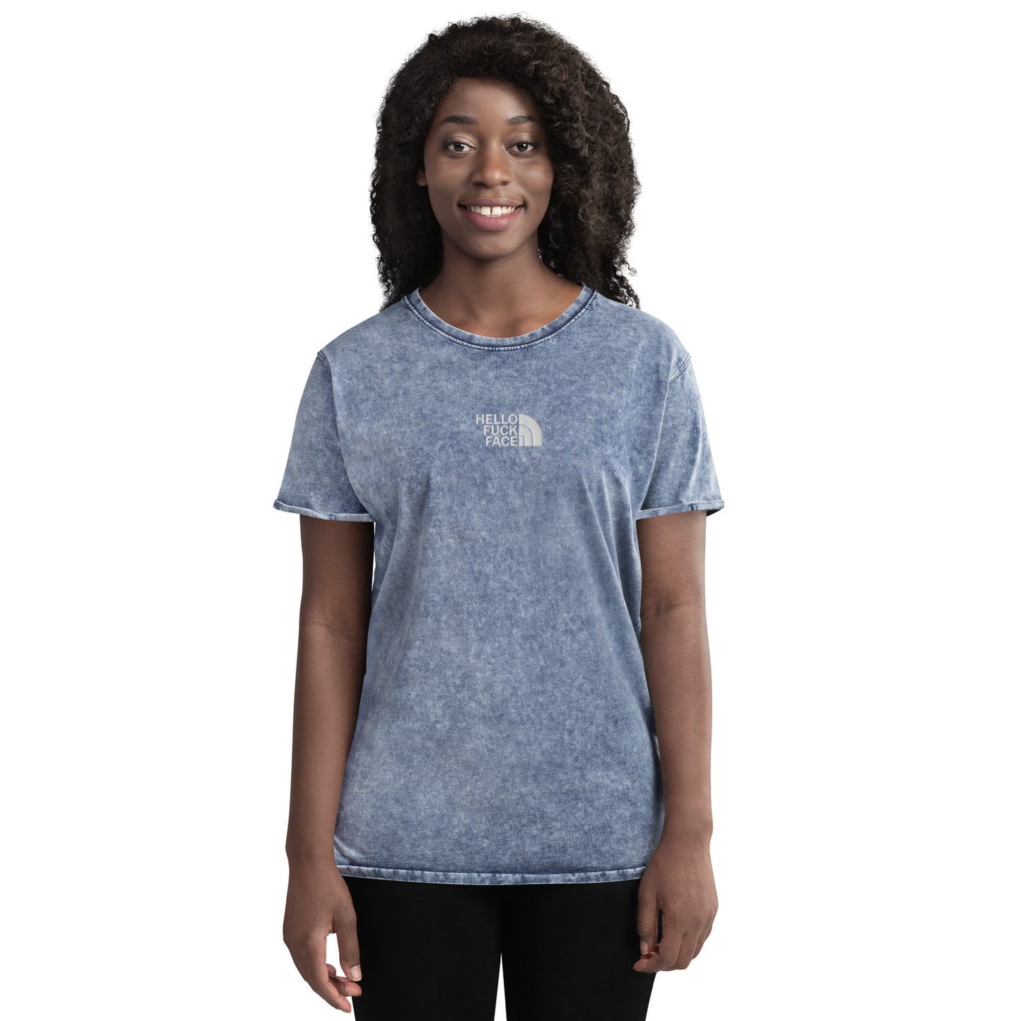 Hello F Face Denim T-Shirt