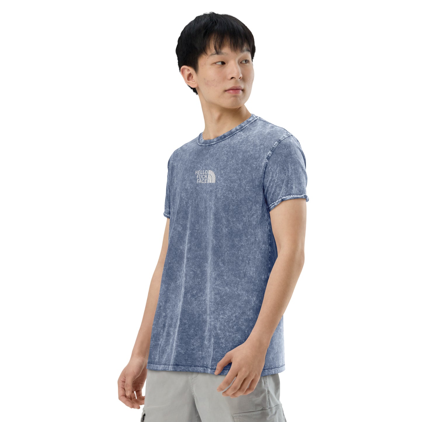 Hello F Face Denim T-Shirt