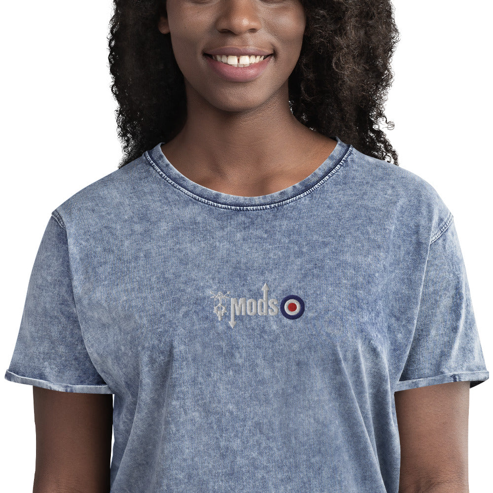 Mods Scooter Logo Denim T-Shirt