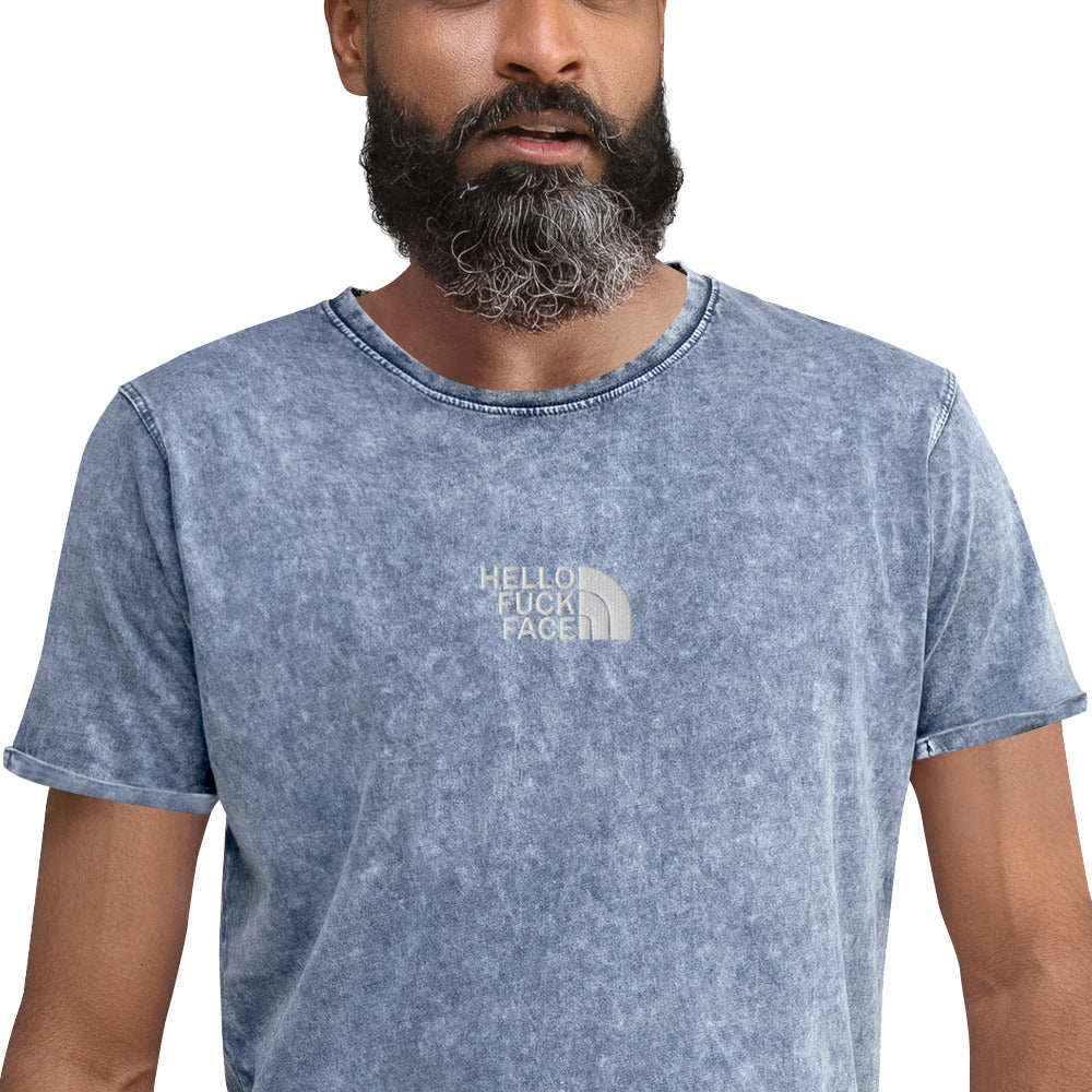 Hello F Face Denim T-Shirt