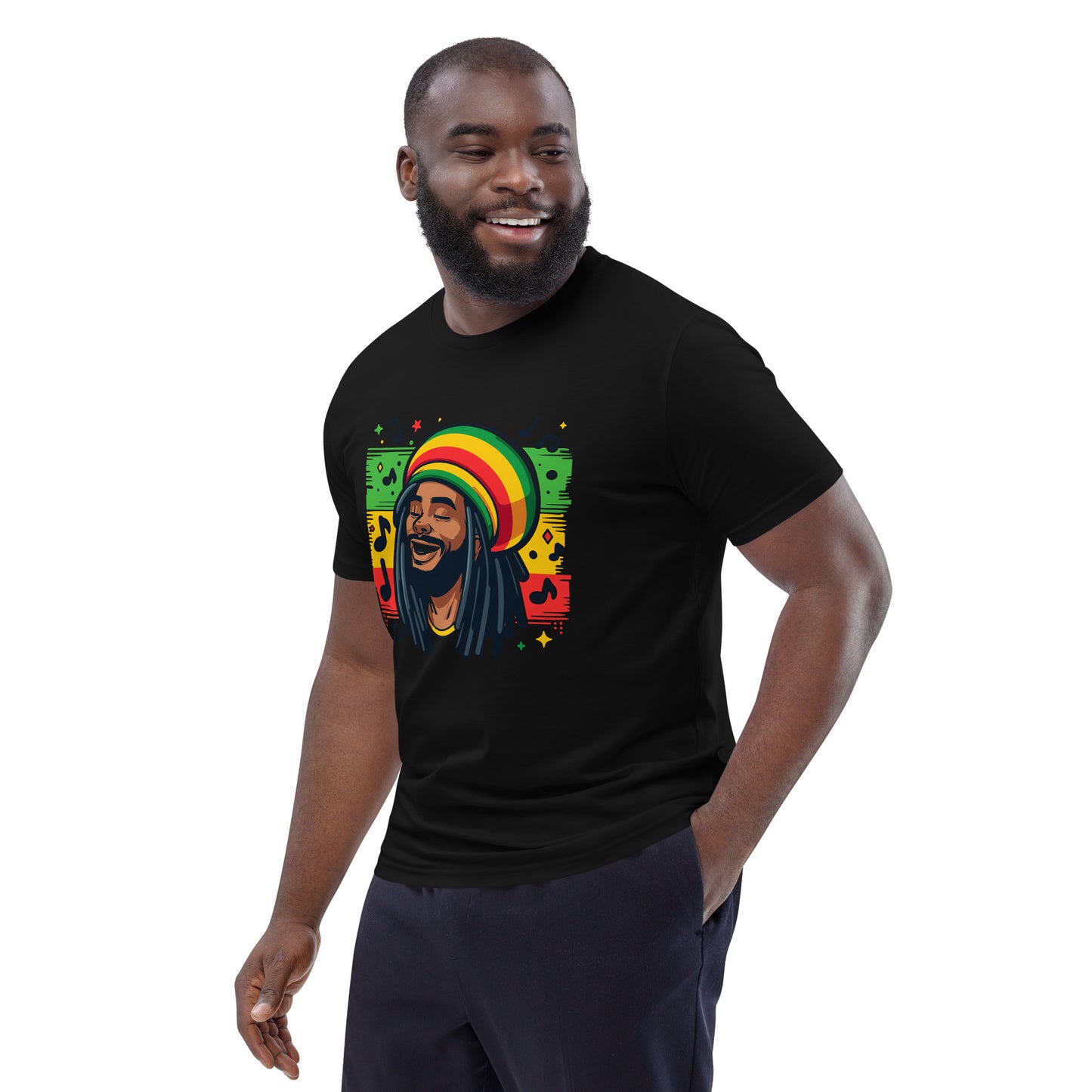 Rasta Man Unisex organic cotton t-shirt