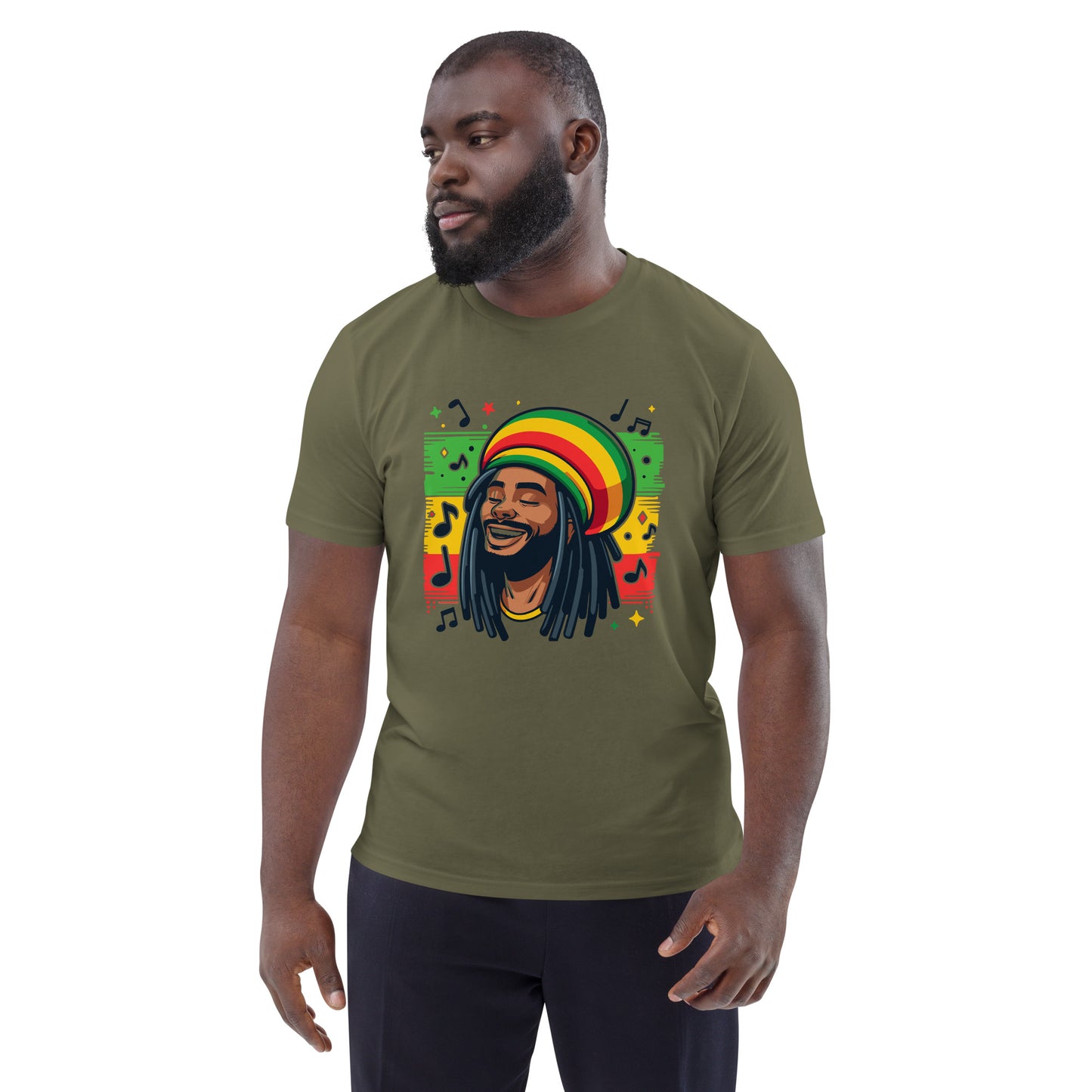 Rasta Man Unisex organic cotton t-shirt