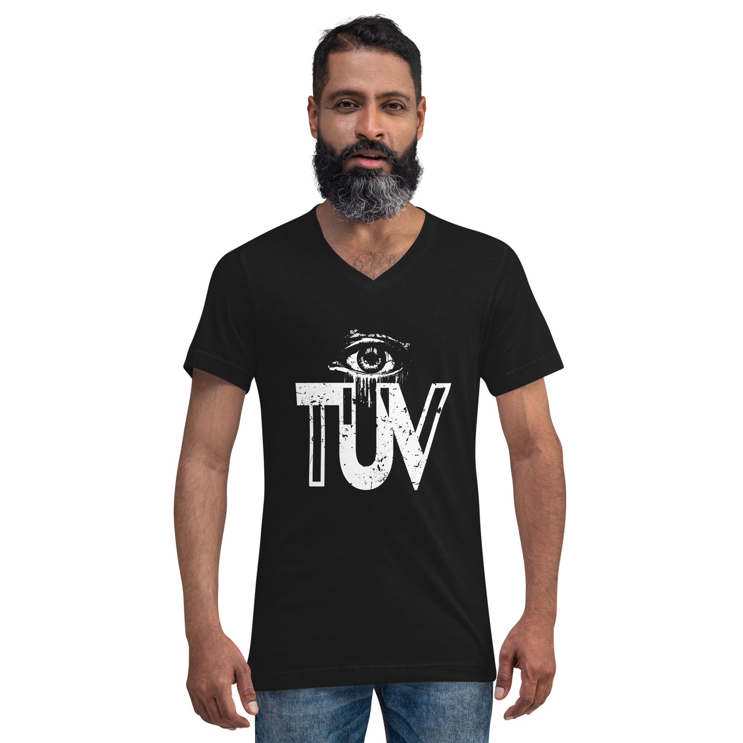 TUV the Underground Vision Unisex Short Sleeve V-Neck T-Shirt