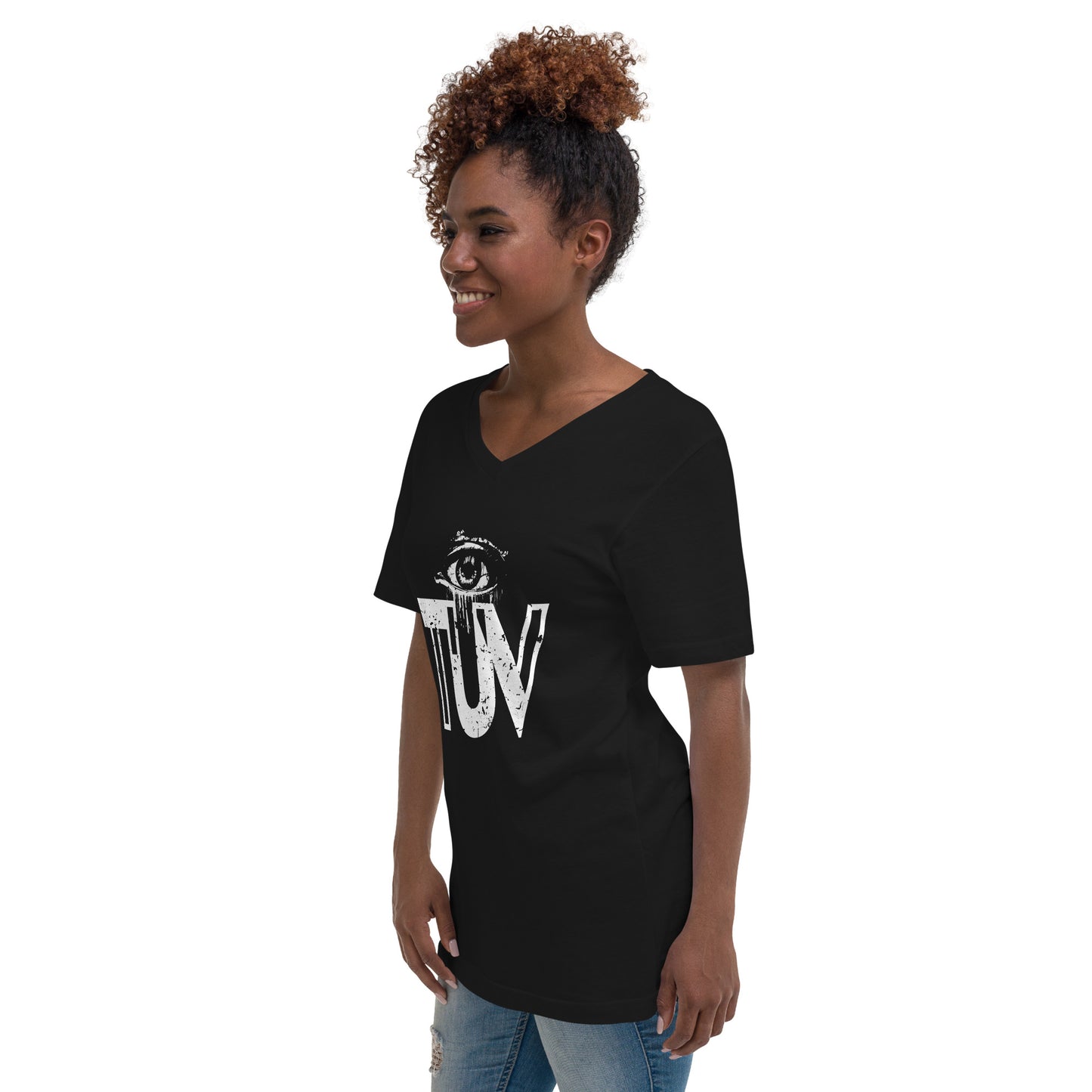 TUV the Underground Vision Unisex Short Sleeve V-Neck T-Shirt