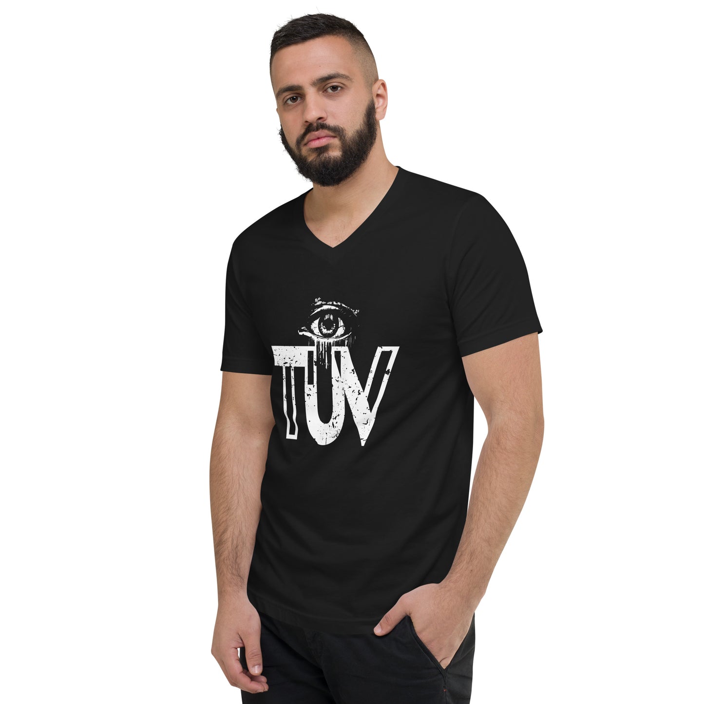 TUV the Underground Vision Unisex Short Sleeve V-Neck T-Shirt