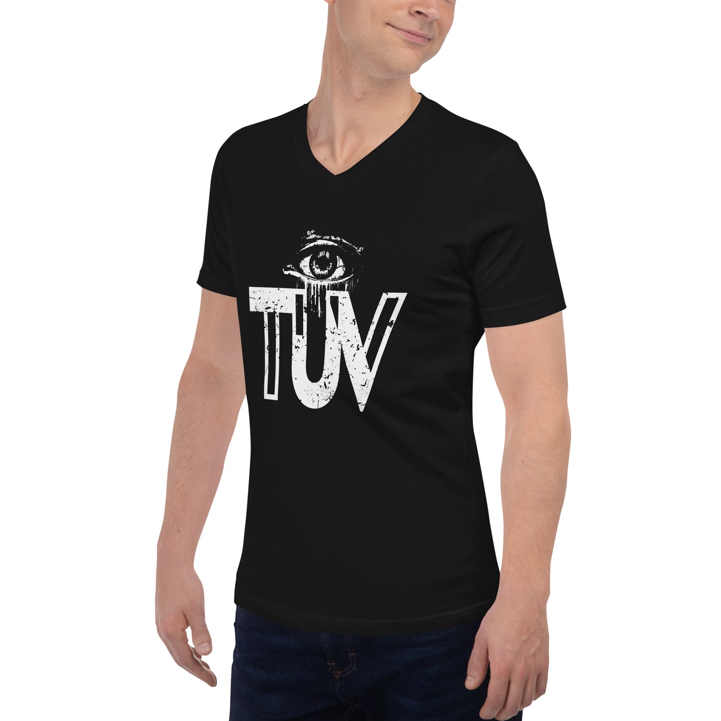 TUV the Underground Vision Unisex Short Sleeve V-Neck T-Shirt