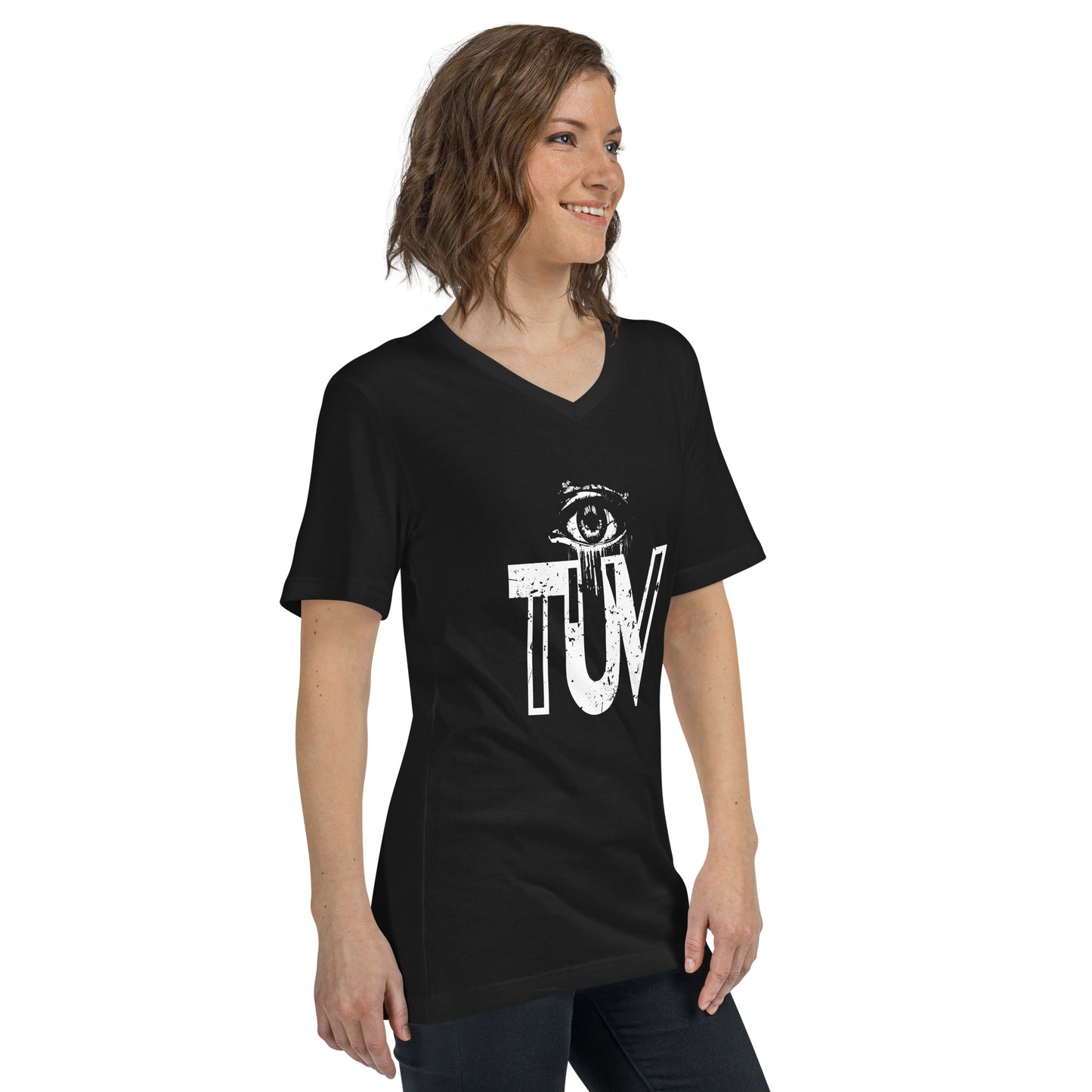 TUV the Underground Vision Unisex Short Sleeve V-Neck T-Shirt