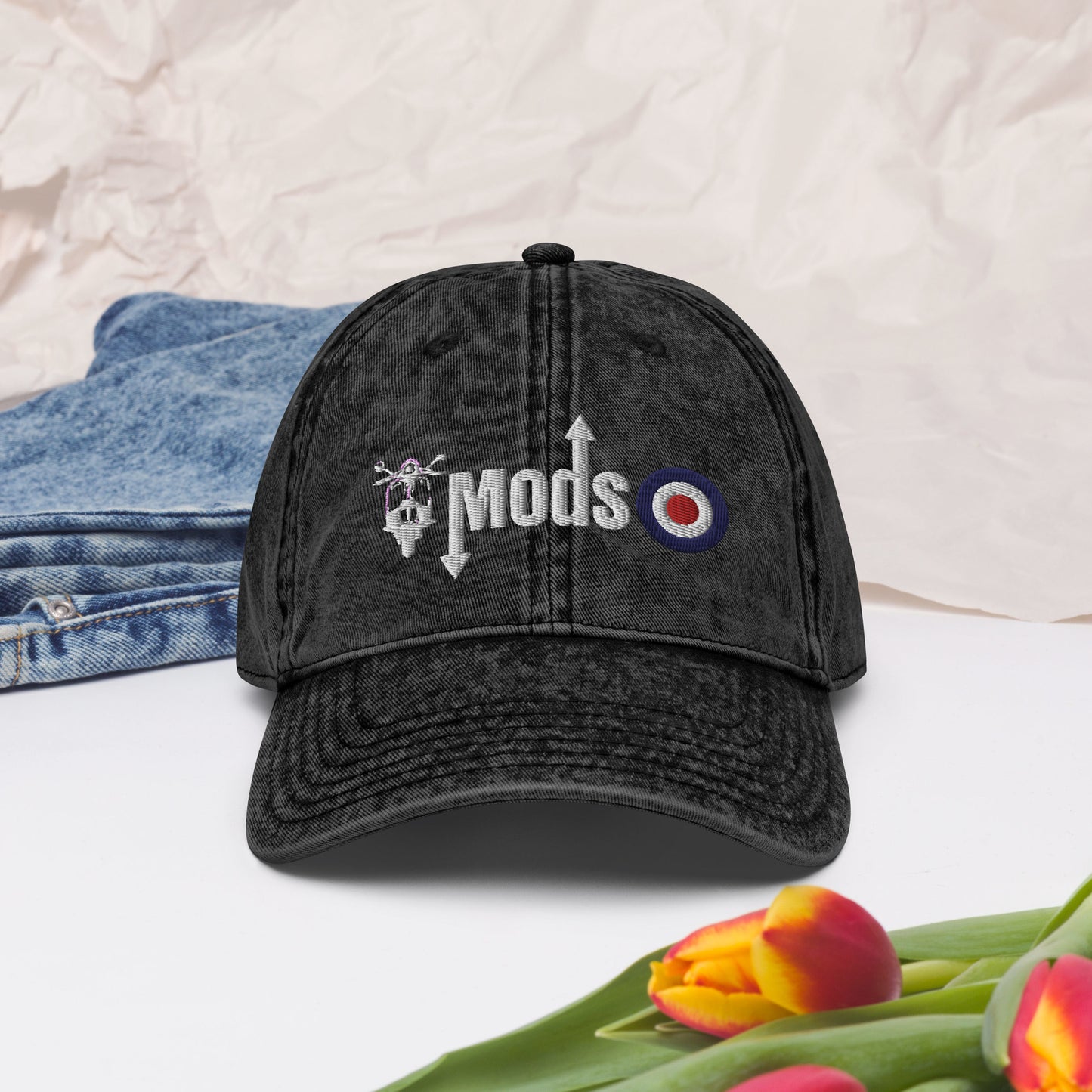 Mods Scooter Logo Vintage Cotton Twill Cap