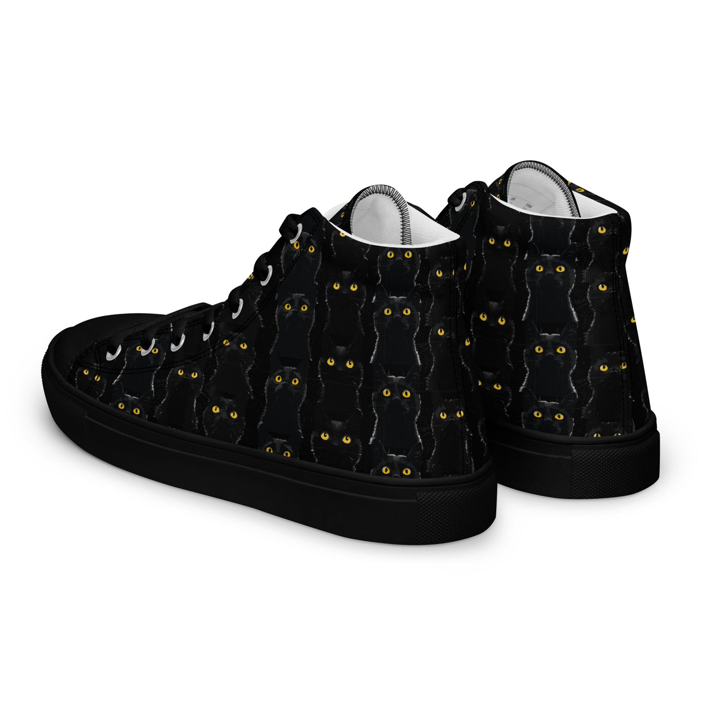 Black Pussy Women’s high top canvas shoes