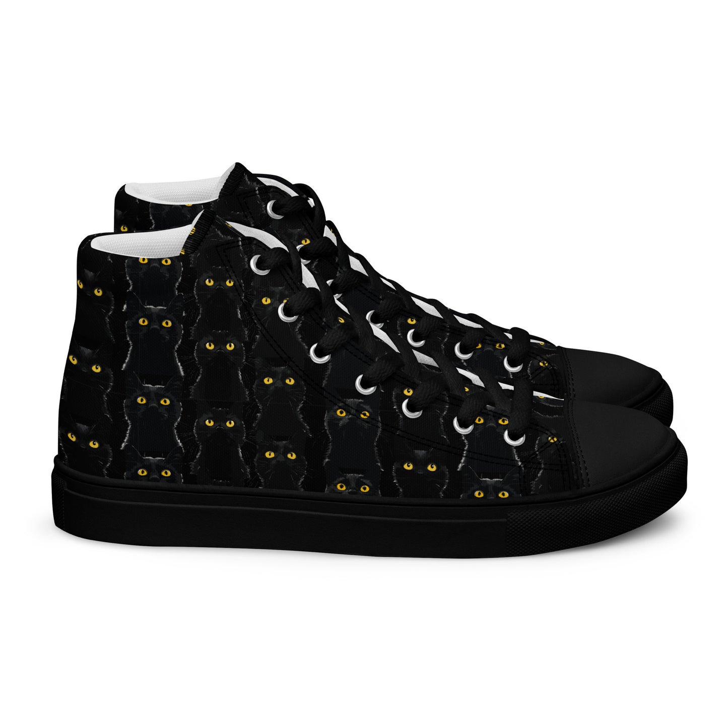 Black Pussy Women’s high top canvas shoes