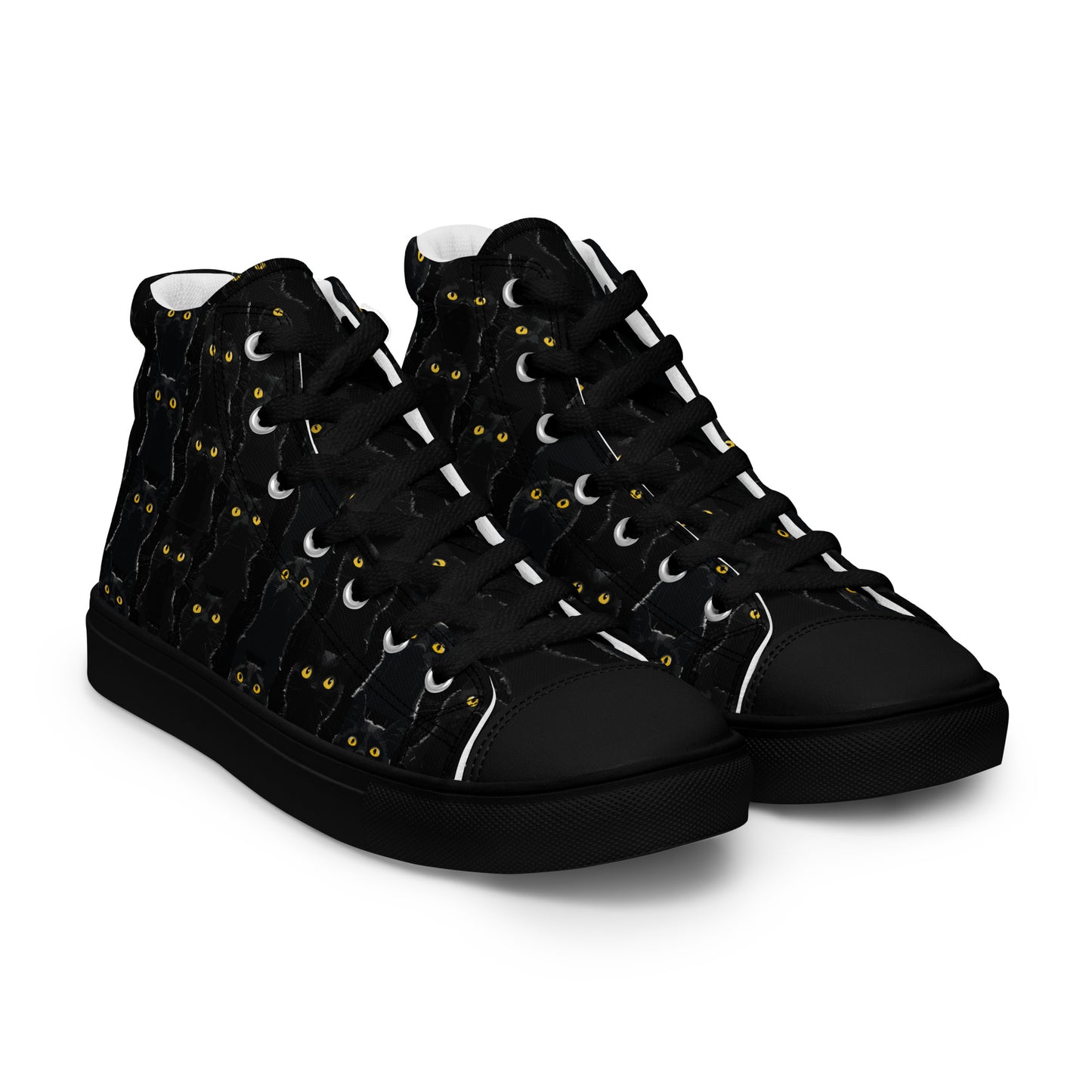 Black Pussy Women’s high top canvas shoes