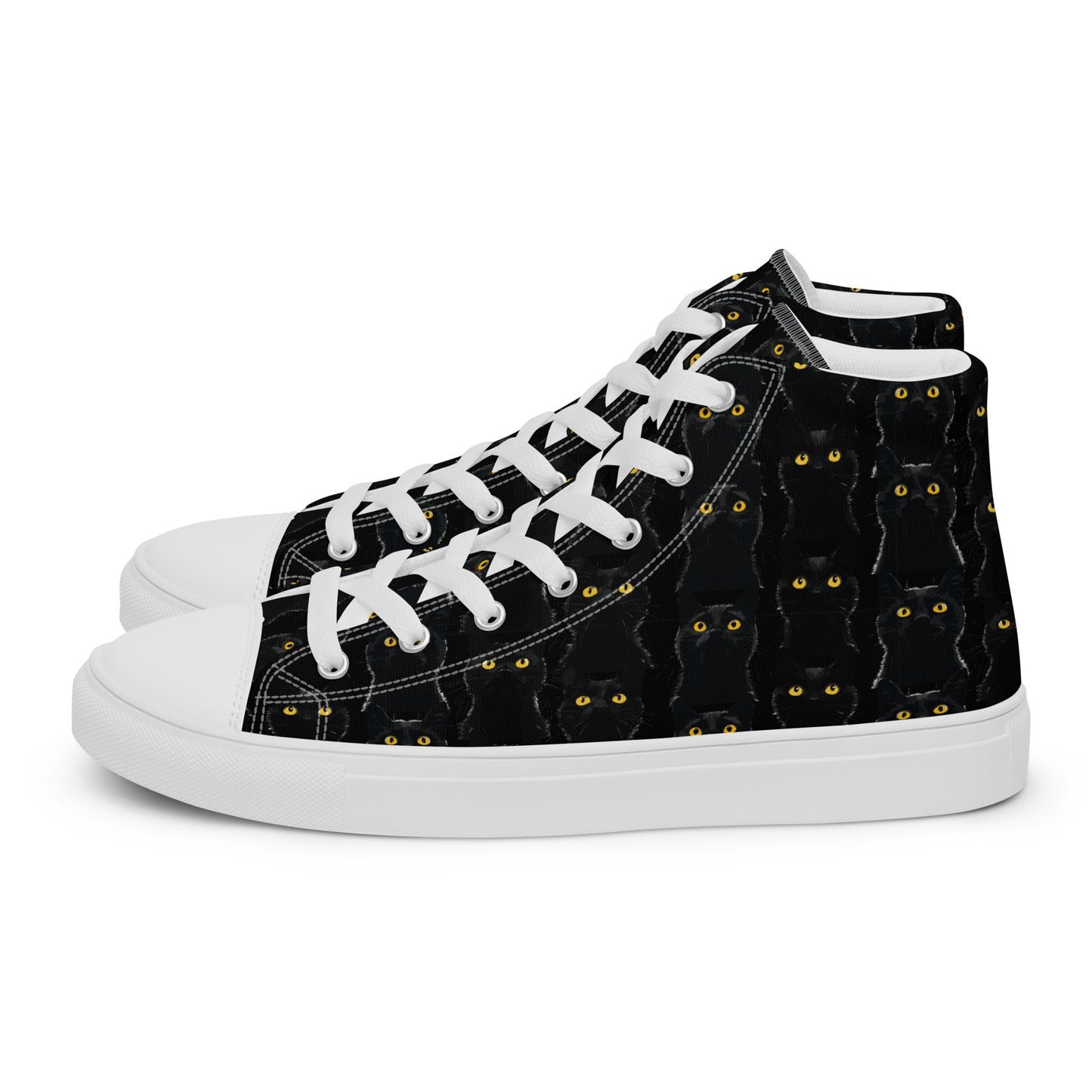 Black Pussy Women’s high top canvas shoes