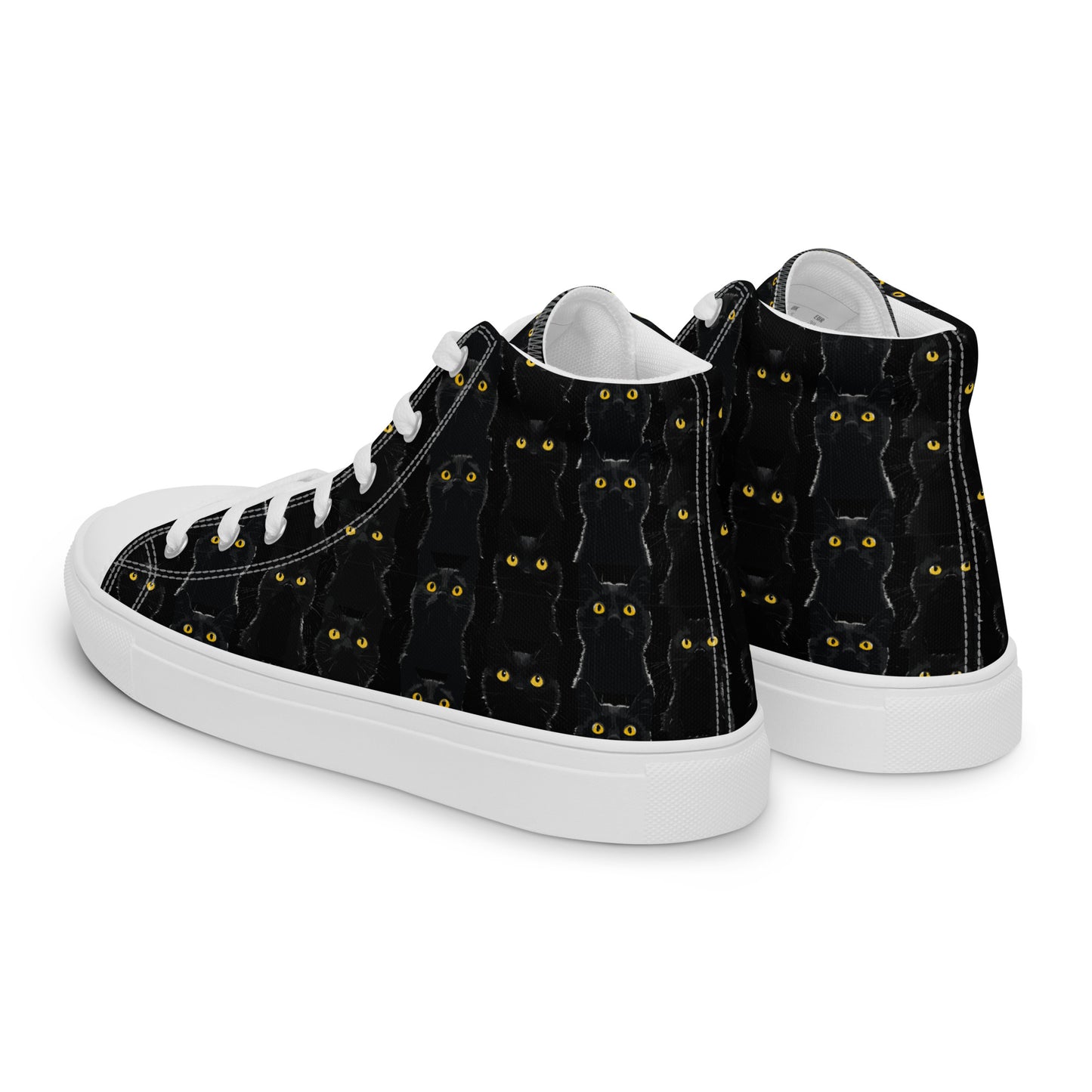 Black Pussy Women’s high top canvas shoes