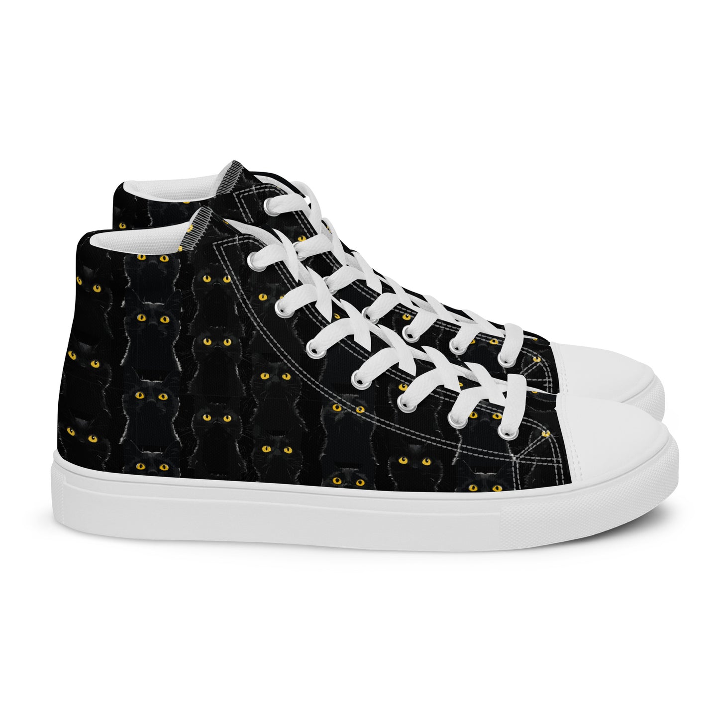 Black Pussy Women’s high top canvas shoes