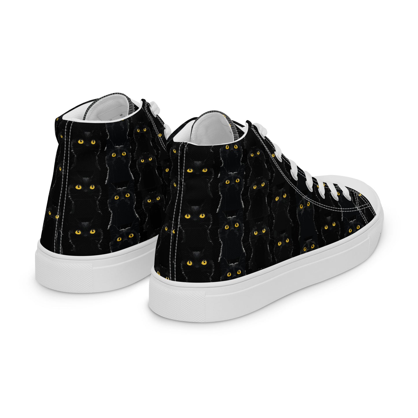 Black Pussy Women’s high top canvas shoes