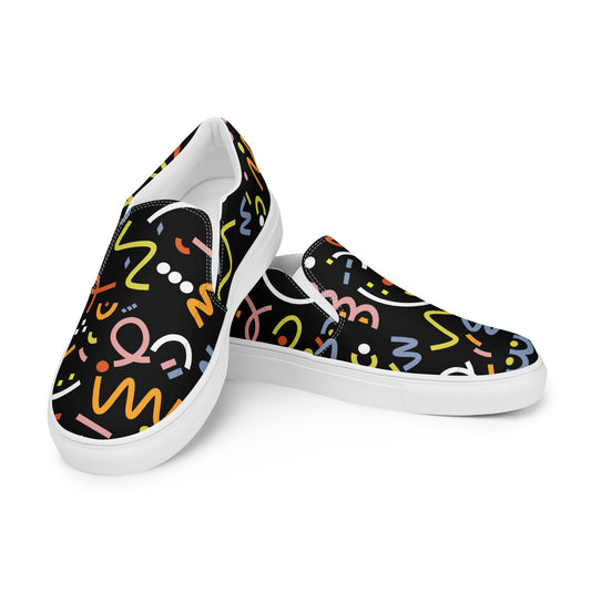 Balls and stripes Women’s slip-on canvas shoes