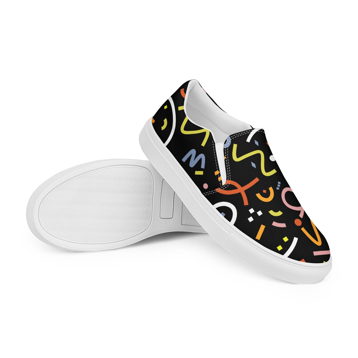 Balls and stripes Women’s slip-on canvas shoes